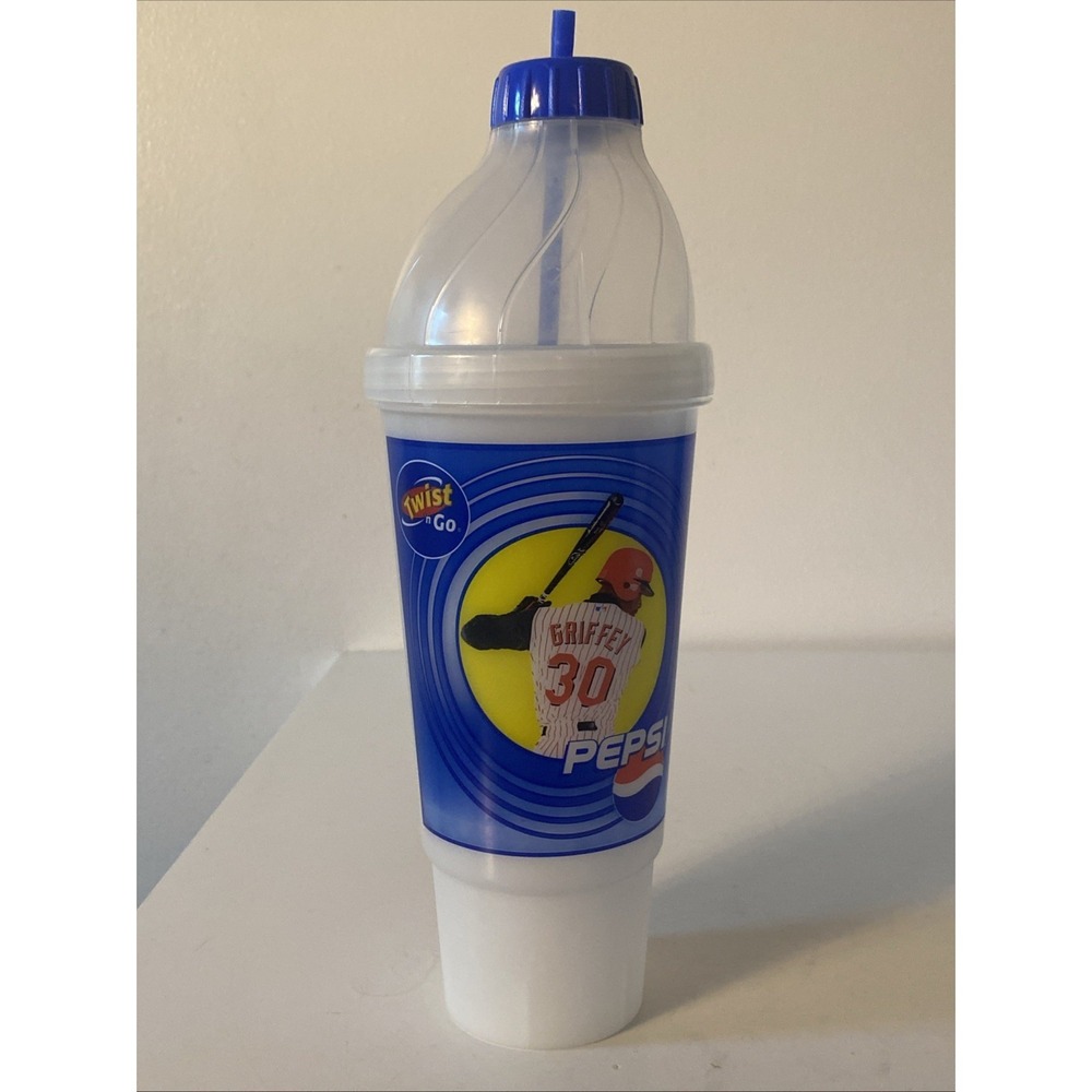 Vtg. Ken Griffey Jr PEPSI  Chic Twist 'n Go Bottle Cup 32 Oz. Cincinnati Reds